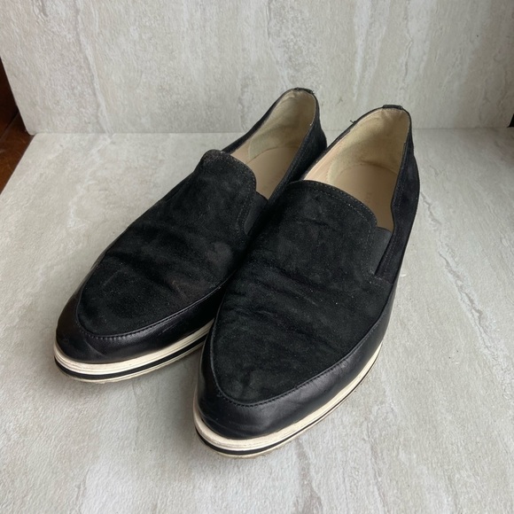 ** Karen Millen 37 6 black suede platform sneakers - Picture 4 of 8